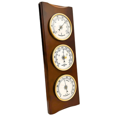 Elegant vejrstation – barometer, termometer, hygrometer, 36cm, retro - YG336