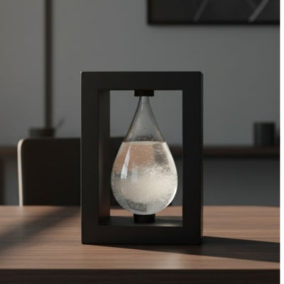 Fitzroys stormbarometer i træindfatning - dråbe Storm Glass – BAW1