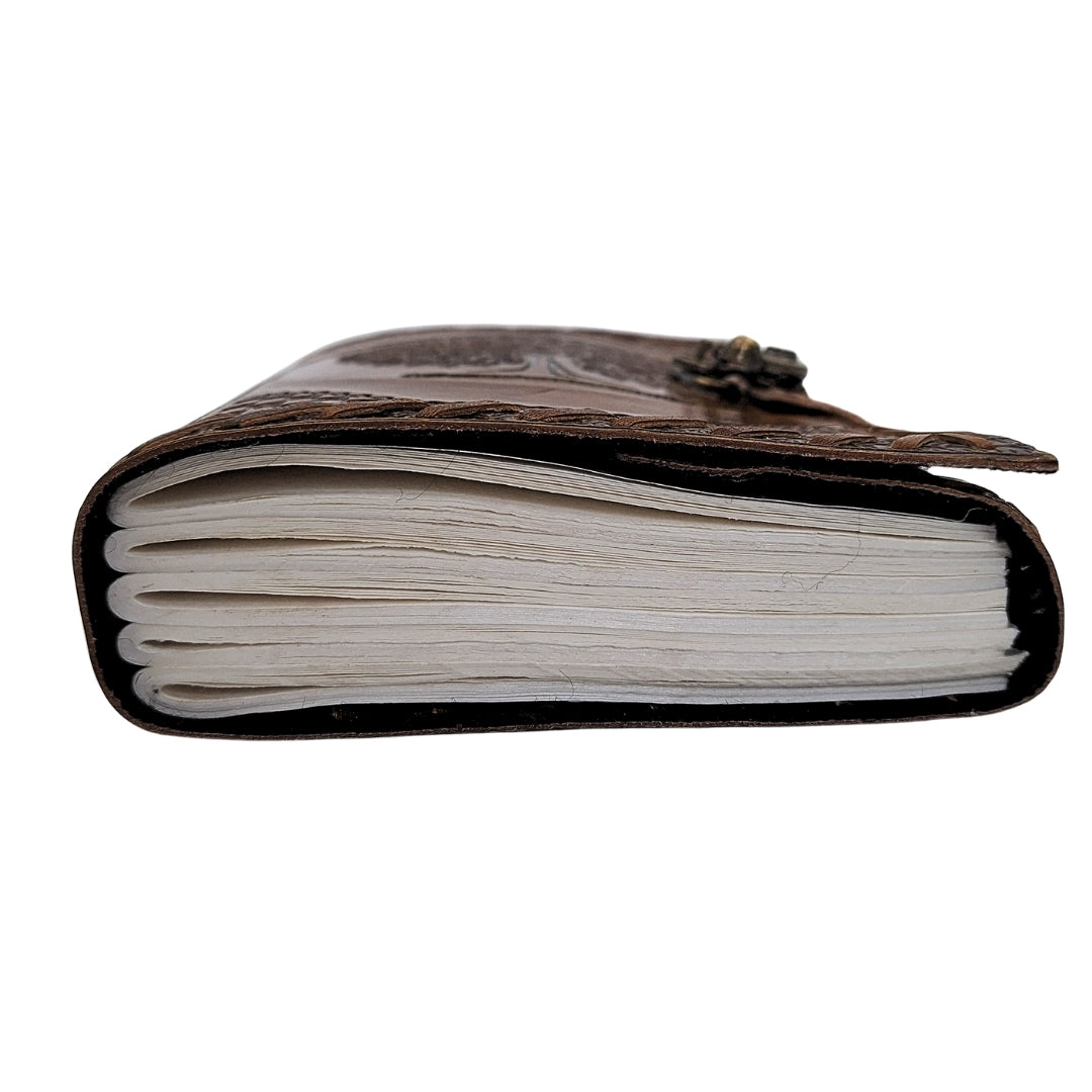 Vintage retro lædernotesbog 200 sider – Livets træ - AH01