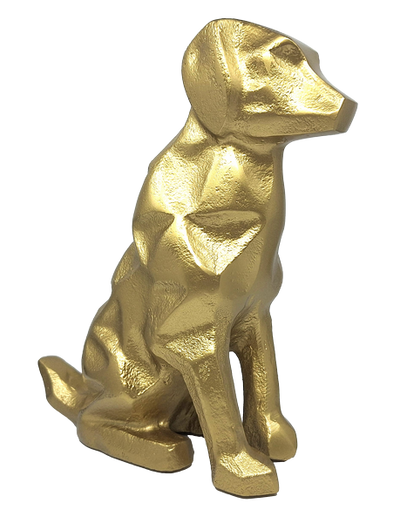 Gylden dekorativ hundefigur - DOG2