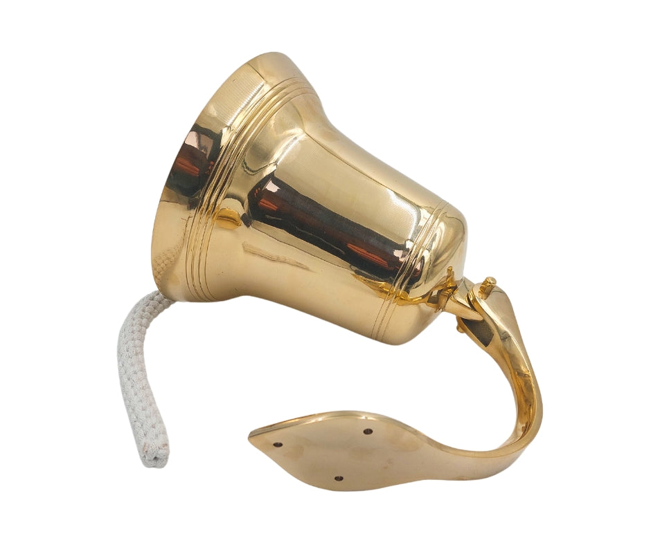 Messing skibsklokke 25 cm med personlig gravering  