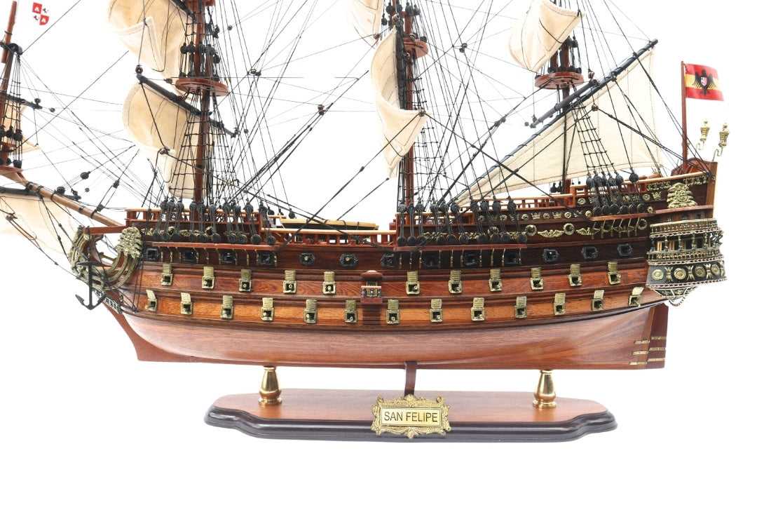 Model af sejlskibet San Felipe 80cm med mulighed for personlig gravering