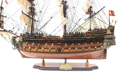 Model af sejlskibet San Felipe 80cm med mulighed for personlig gravering