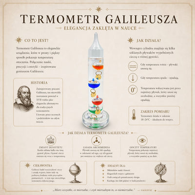 Galileos termometer Galileo – videnskabelig gave – GA10