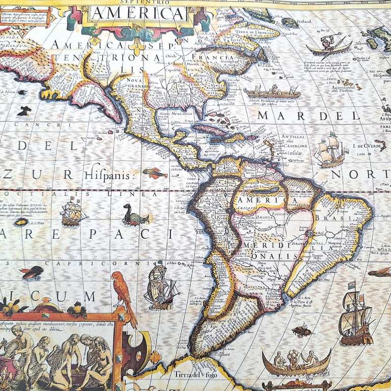 Kort over Amerika 1628 - J. Hondius reprint - M1628
