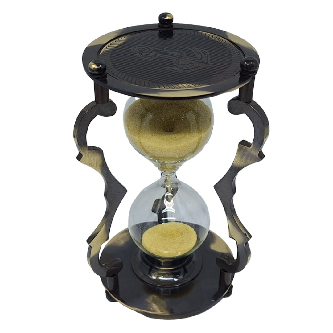 Elegant dekorativt timeglas i messing 5 min - NC2677