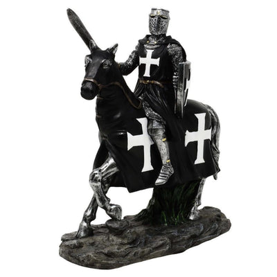 Dekorativ figur af ridder til hest 22 cm - MC-23115