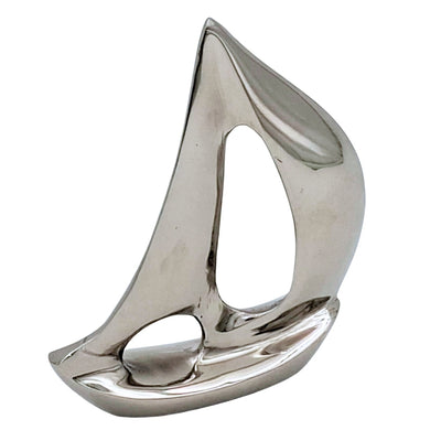 Elegant Sølv Aluminium Yacht 12,5 cm med Mulighed for Gravering