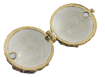 Eksklusivt metalskrin med krystaller - Fabergéæg - B0748-17 BL