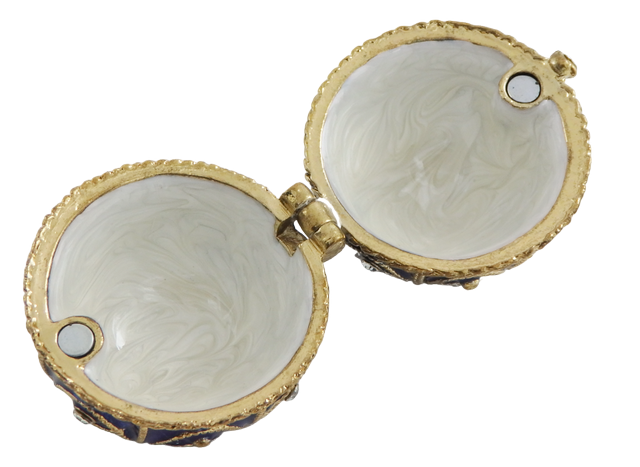 Eksklusivt metalskrin med krystaller - Fabergéæg - B0748-17 BL