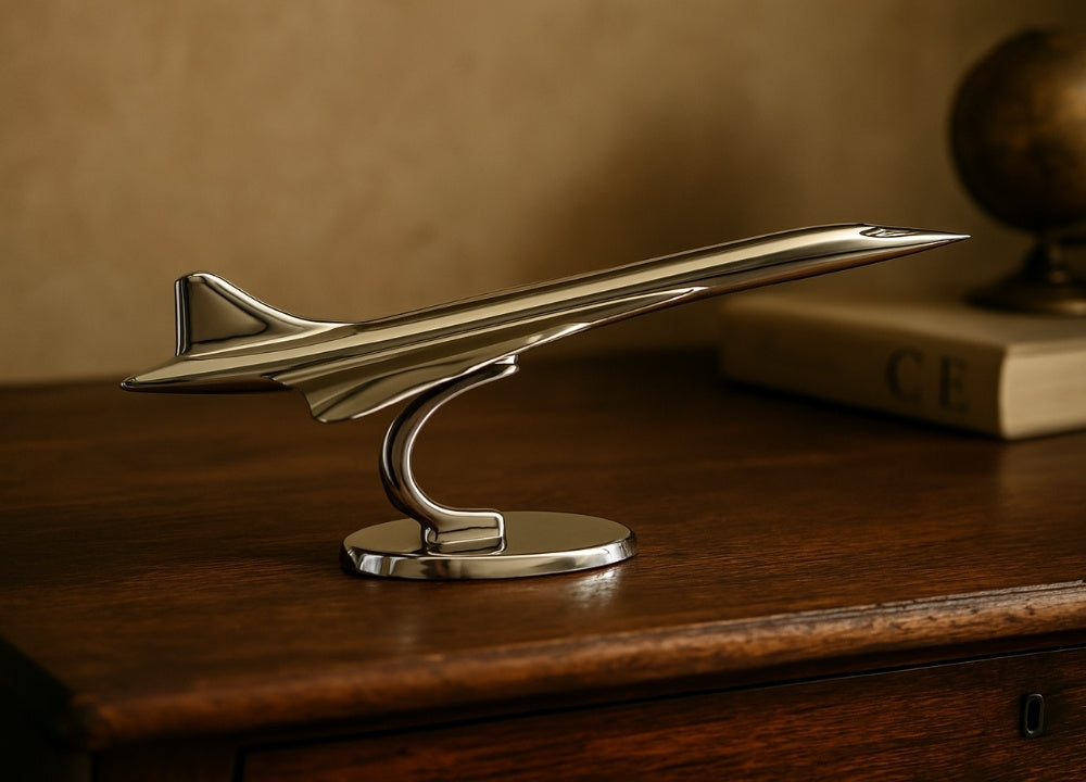 Metalmodel af Concorde-fly - luftfartsikon - CON