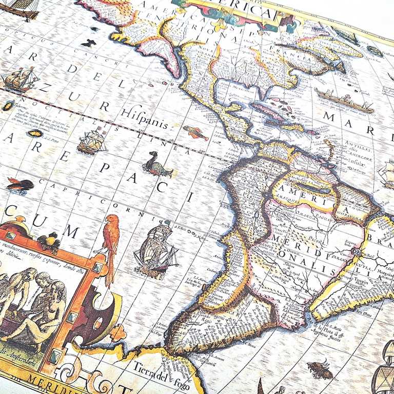 Kort over Amerika 1628 - J. Hondius reprint - M1628
