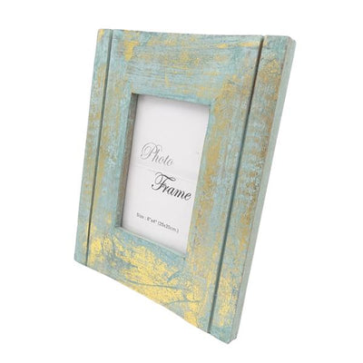 Træramme til fotos guld-mynte - 30898 - fotostørrelse 15x10cm