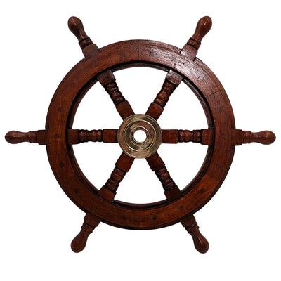 Træskibsrat – 45 cm - retro maritim dekoration - NC1402A