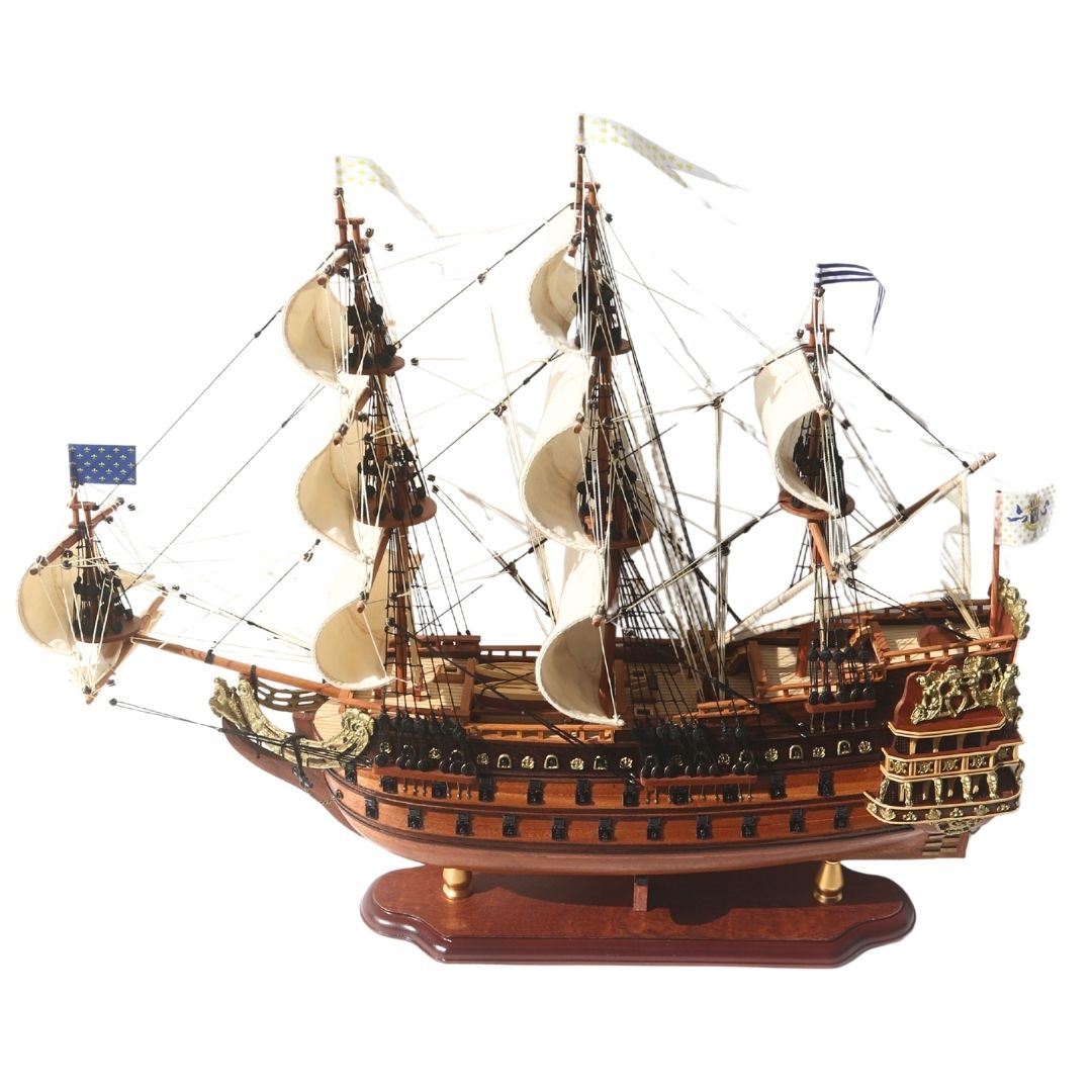 Luksusmodel af sejlskibet Soleil Royal 65cm - SOL6 med mulighed for personlig gravering