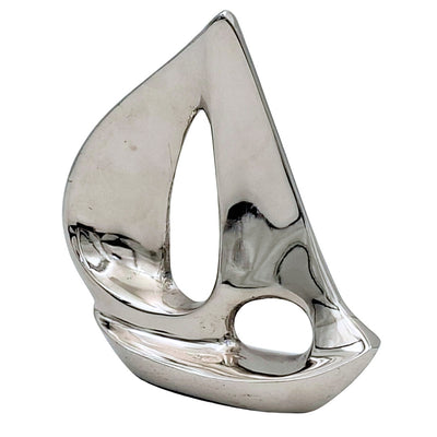 Elegant Sølv Aluminium Yacht 12,5 cm med Mulighed for Gravering