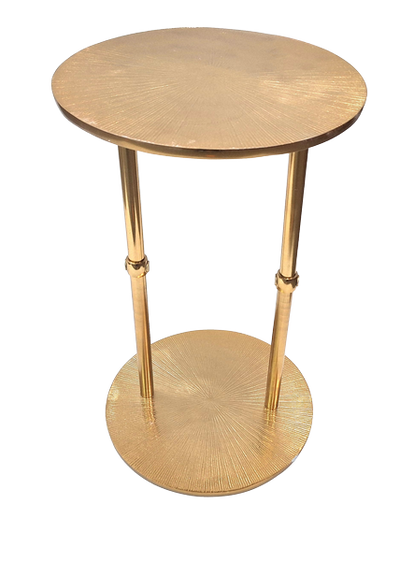 Rundt gyldent metalbord - glamourdekoration – 1051A