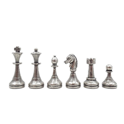 Eksklusivt skakspil i metal Italfama 28x28 cm – N035