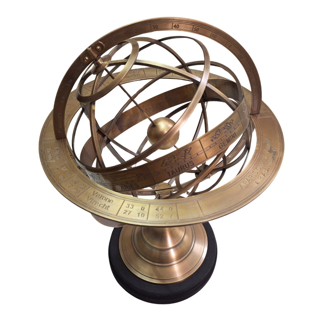 Stort astrolabium i messing – kontordekoration - AML141A