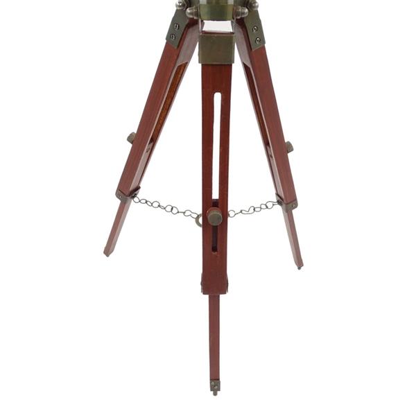 Elegant kolonialglobus på trætreben NC2140 med justerbar højde op til 78 cm, lamineret kort i hvide og brune nuancer, ideel som gave med mulighed for personlig gravering  