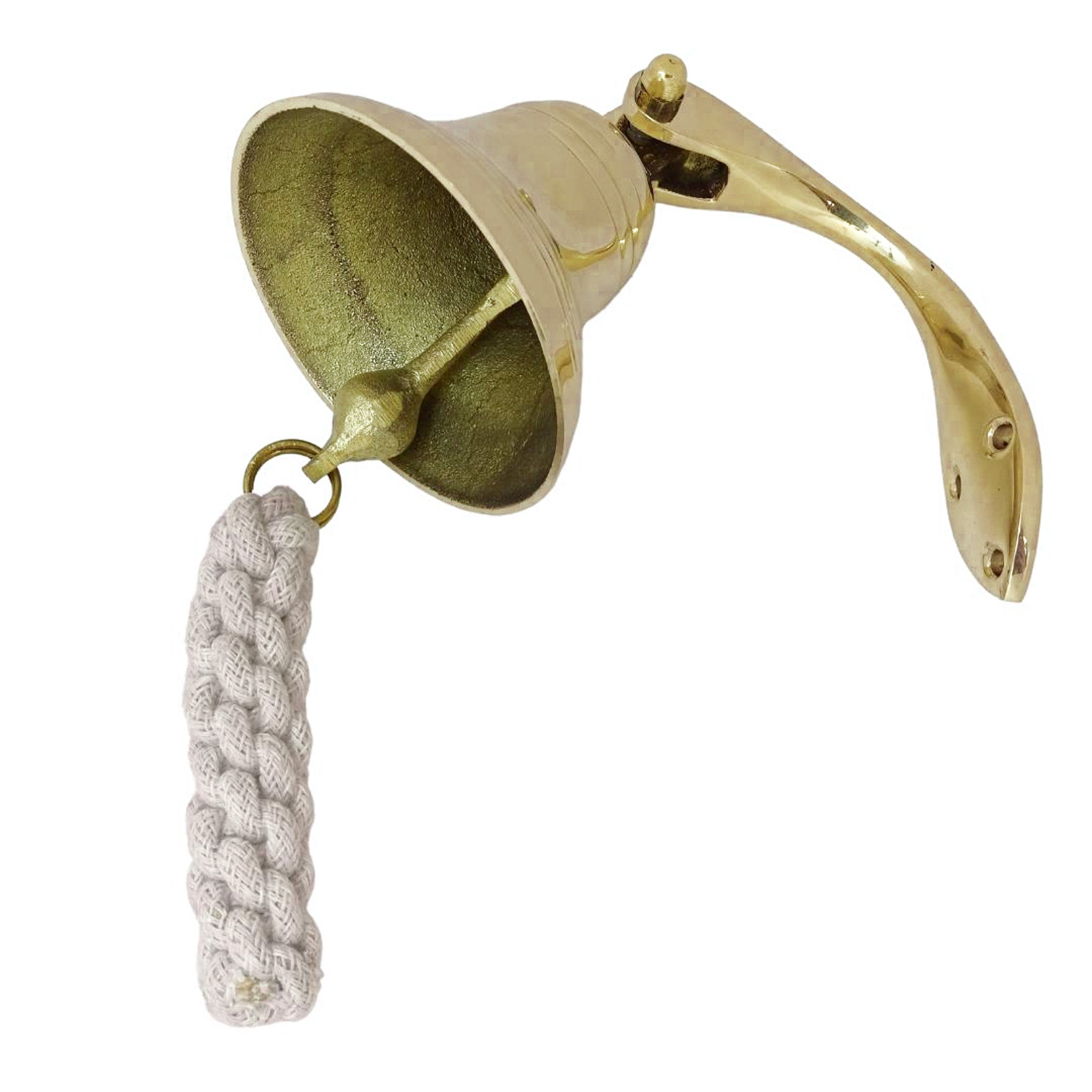 Messingsejlklokke HB36/4 med en diameter på 10 cm med mulighed for personlig gravering  