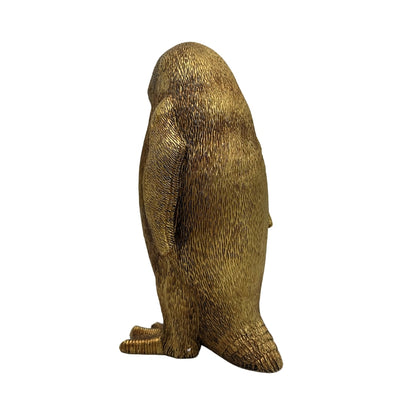 Dekorativ figur, gylden pingvin, højde 20,5 cm – 3989FJZ