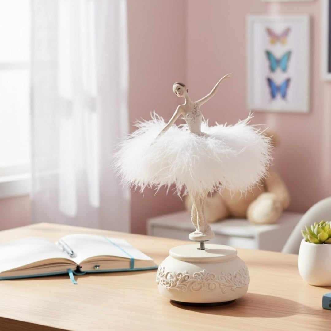 Spilledåse med ballerina Snedronningen, bevægelig 23,5 cm – MP-19009