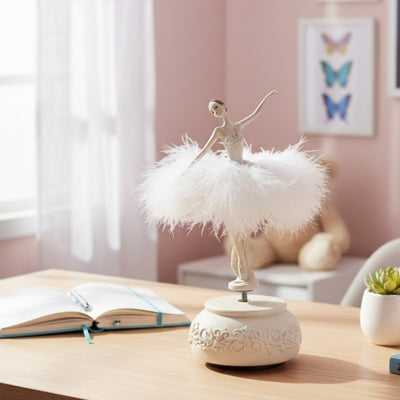 Spilledåse med ballerina Snedronningen, bevægelig 23,5 cm – MP-19009