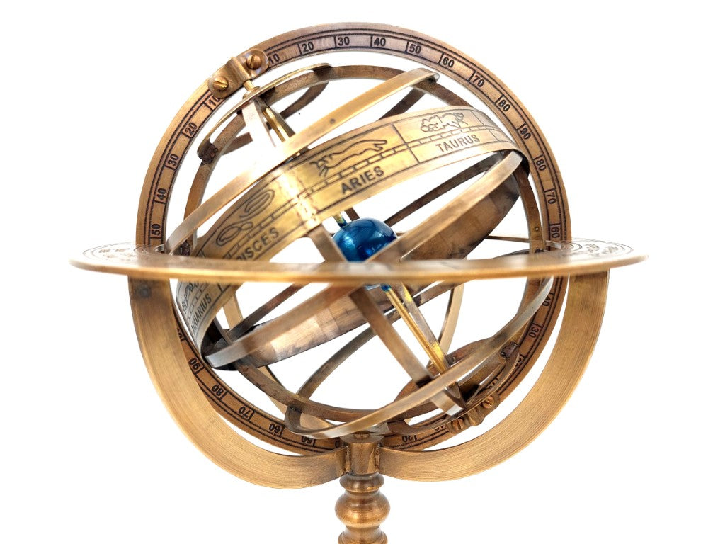 Sfærisk astrolabium i messing, 39 cm, med mulighed for personlig gravering