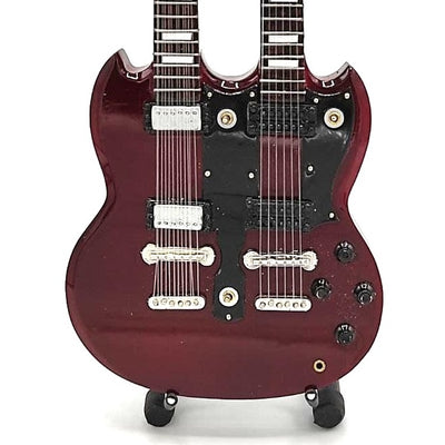 Mini-guitar i stil med Led Zeppelin - Jimmy Page - Double Neck MGT-2059