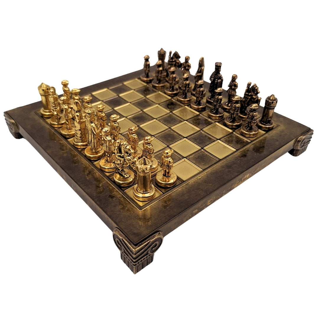 Eksklusive metalskakspil Byzantium 20x20 cm - S1CBRO