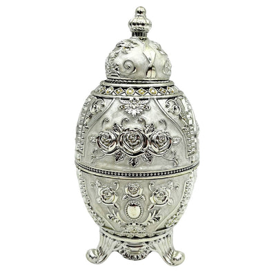 Sølvfarvet oplukkeligt Fabergé-æg - SRWS