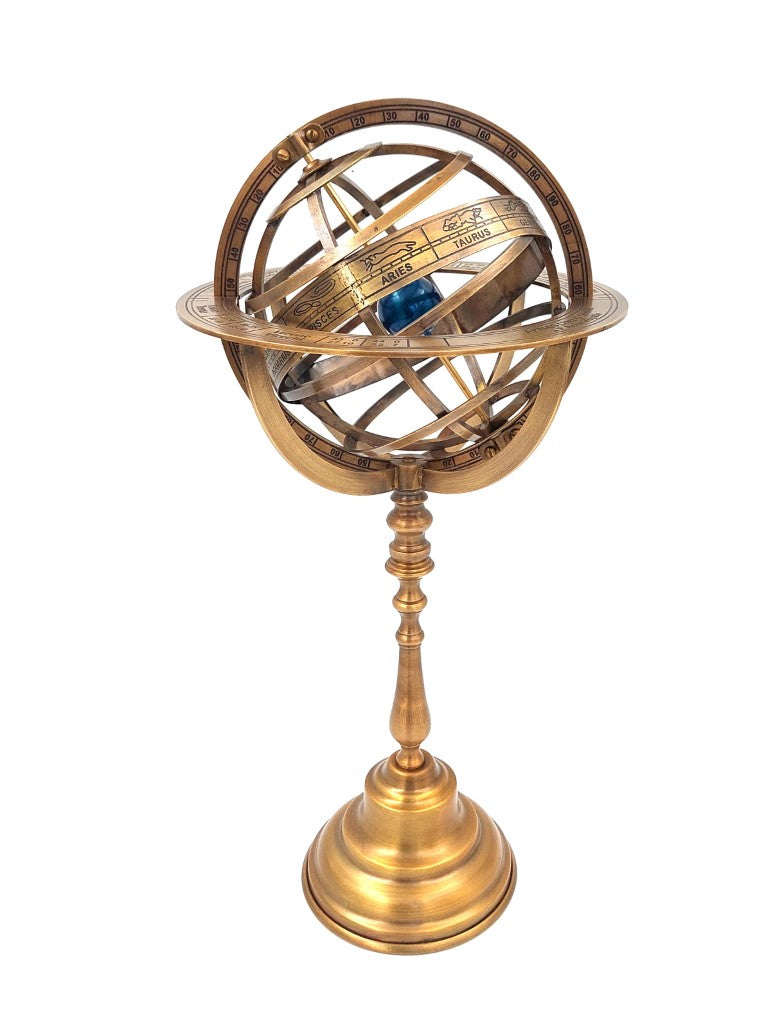 Sfærisk astrolabium i messing, 39 cm, med mulighed for personlig gravering