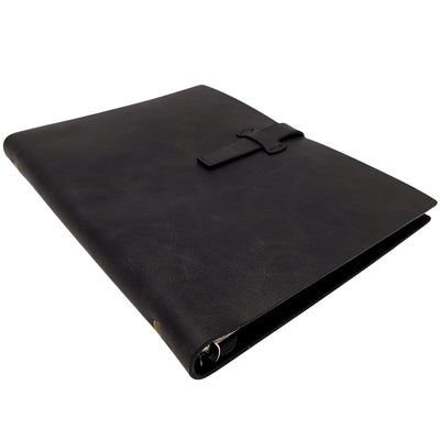 Elegant A5-lædernotesbog, vintage retro med lukning – dagbog/journal – EE4