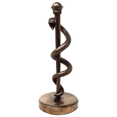 Æskulapstav-figur, gave til læge eller mediciner - 30 cm harpiks - MC-9634