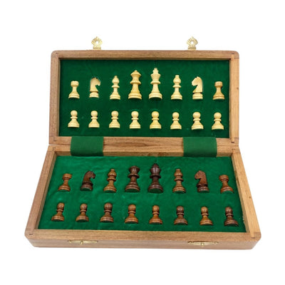 Magnetisk træskakspil 30x30cm foldbart - G614