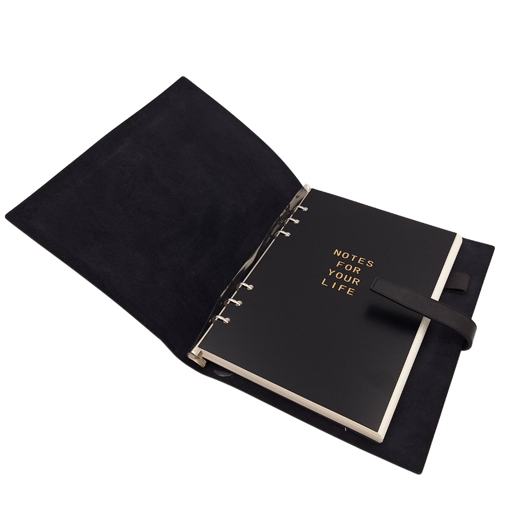 Elegant A5-lædernotesbog, vintage retro med lukning – dagbog/journal – EE4
