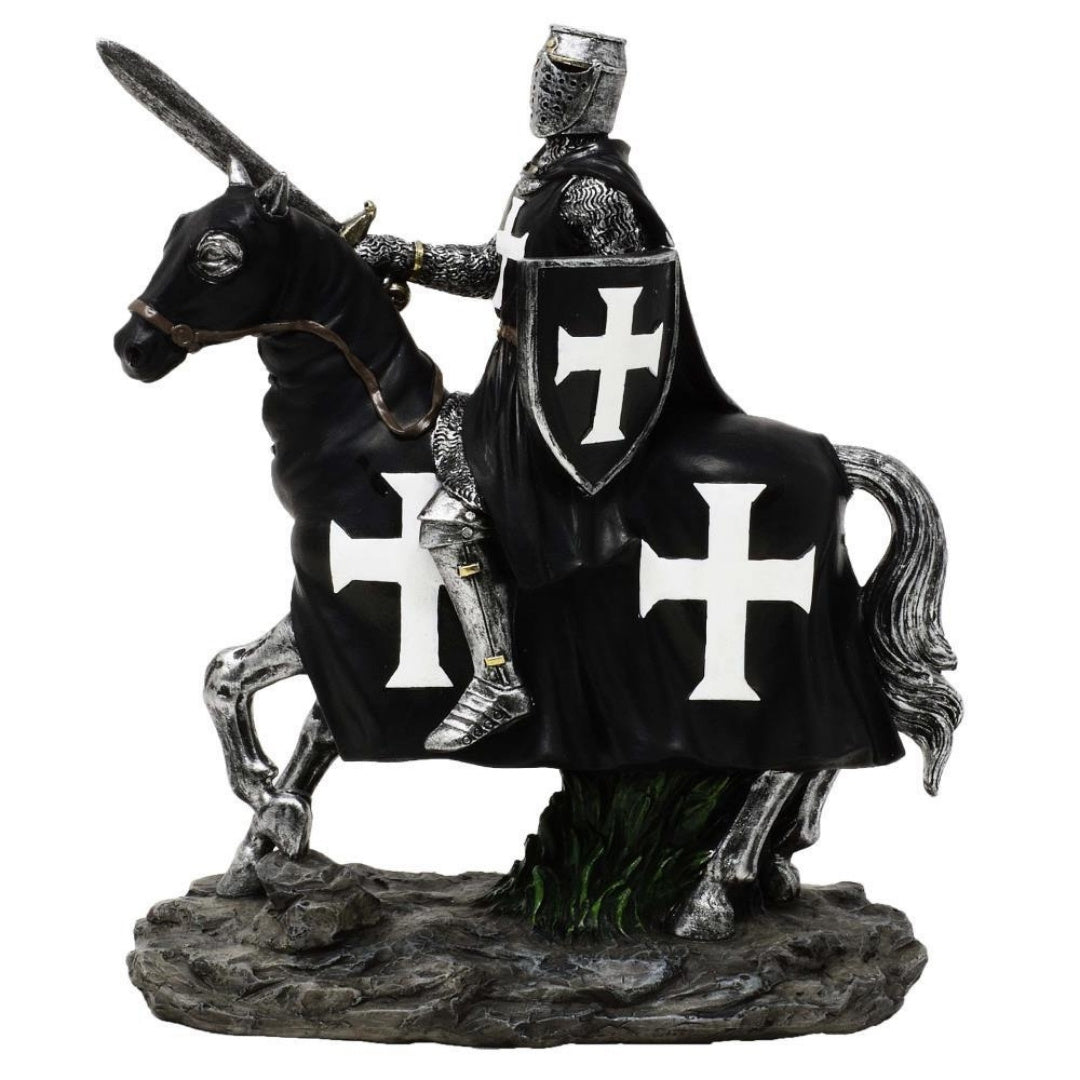 Dekorativ figur af ridder til hest 22 cm - MC-23115