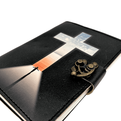 Lædernotesbog, religiøst kors - 200 sider - AH15
