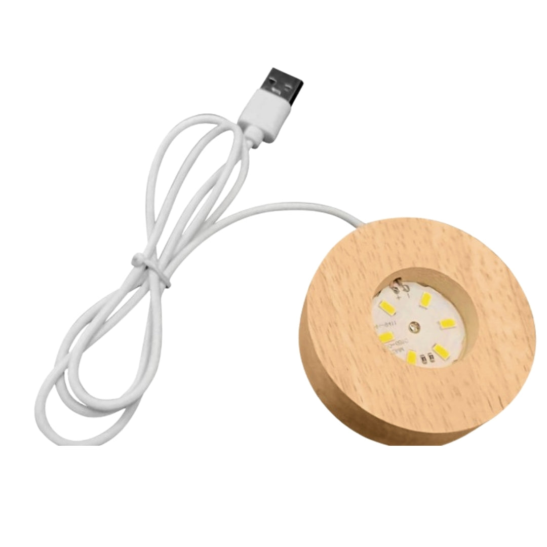 3D-glaskugle Måne - LED-natlampe USB - Gadget til skrivebord
 - KKS