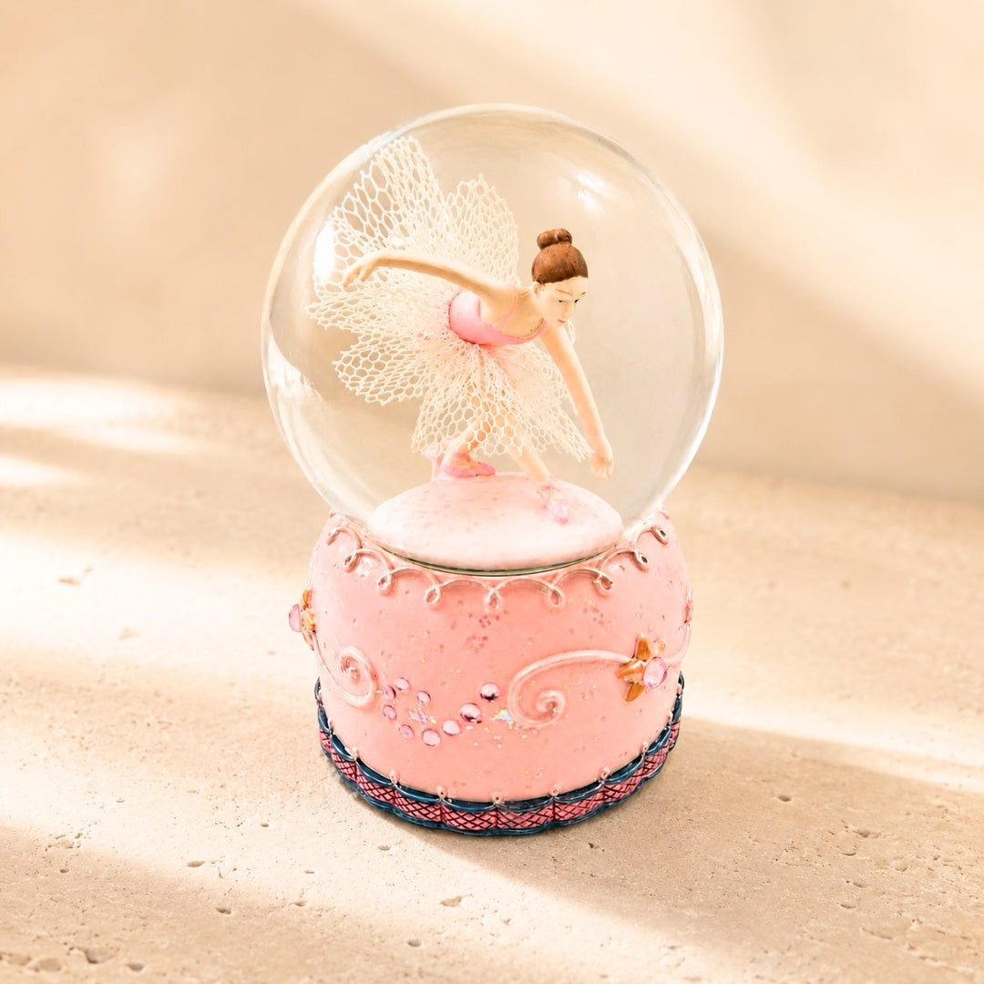 Spilledåse med dansende ballerina i glaskugle, 12cm - MG-19016