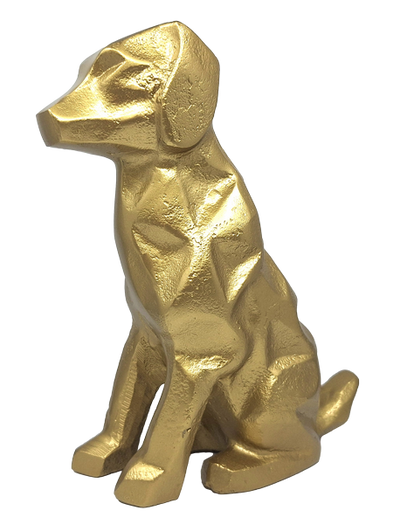 Gylden dekorativ hundefigur - DOG2