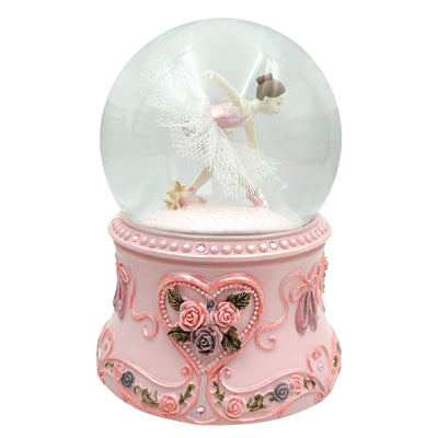 Spilledåse med dansende ballerina i glaskugle 15cm – MG-963