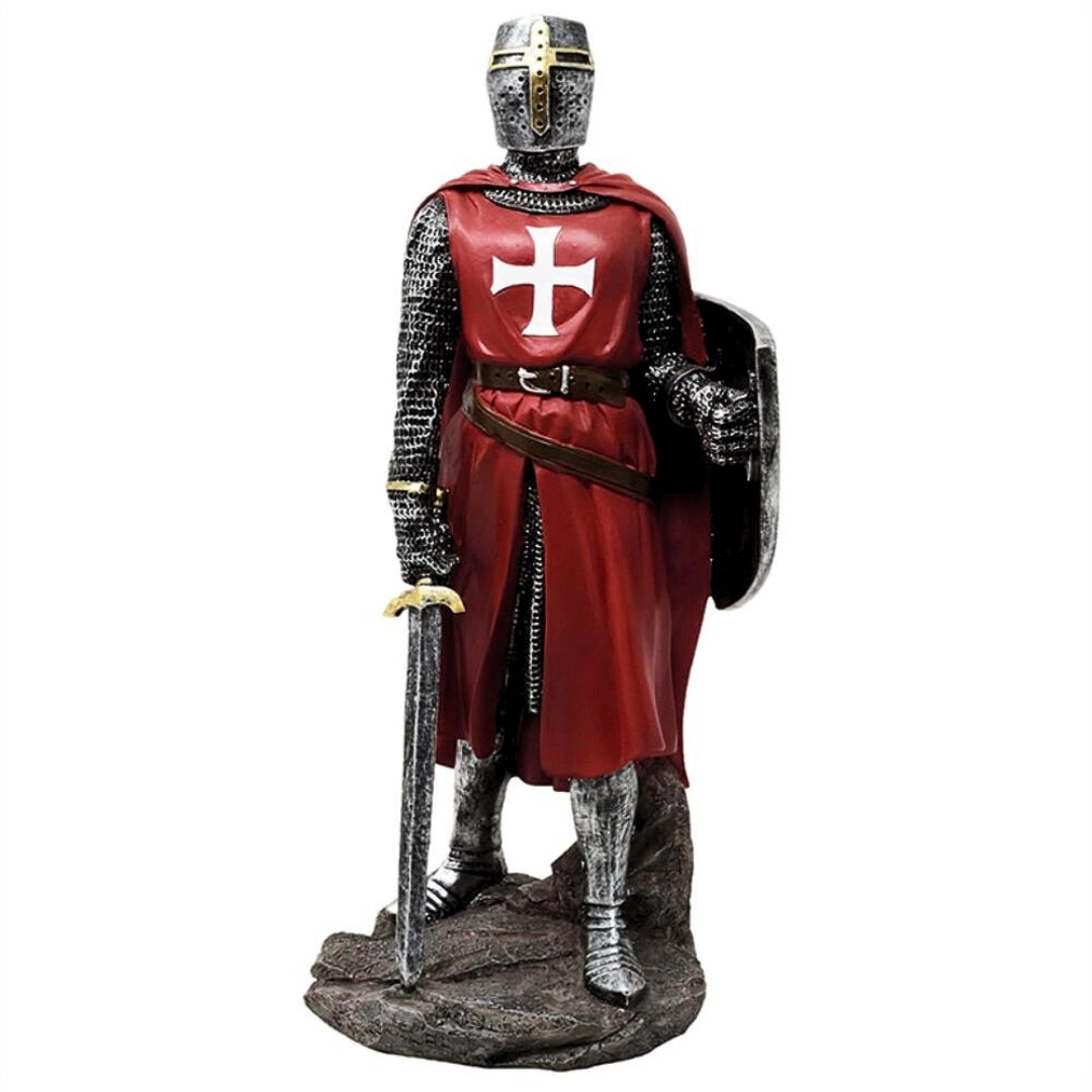 30 cm korsridderfigur af polyresin med mulighed for personlig gravering