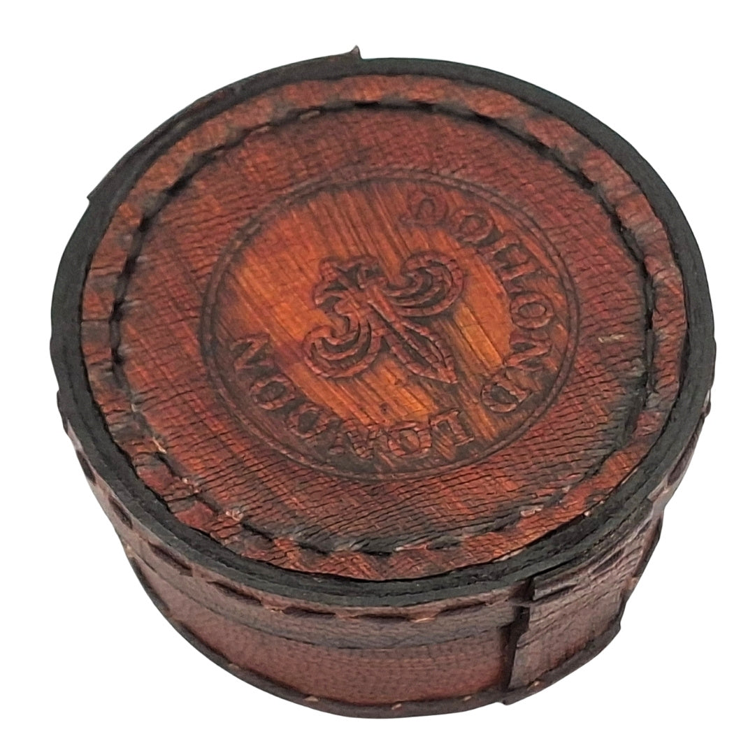 Historisk Messing Kompas i Læderetui med Mulighed for Gravering