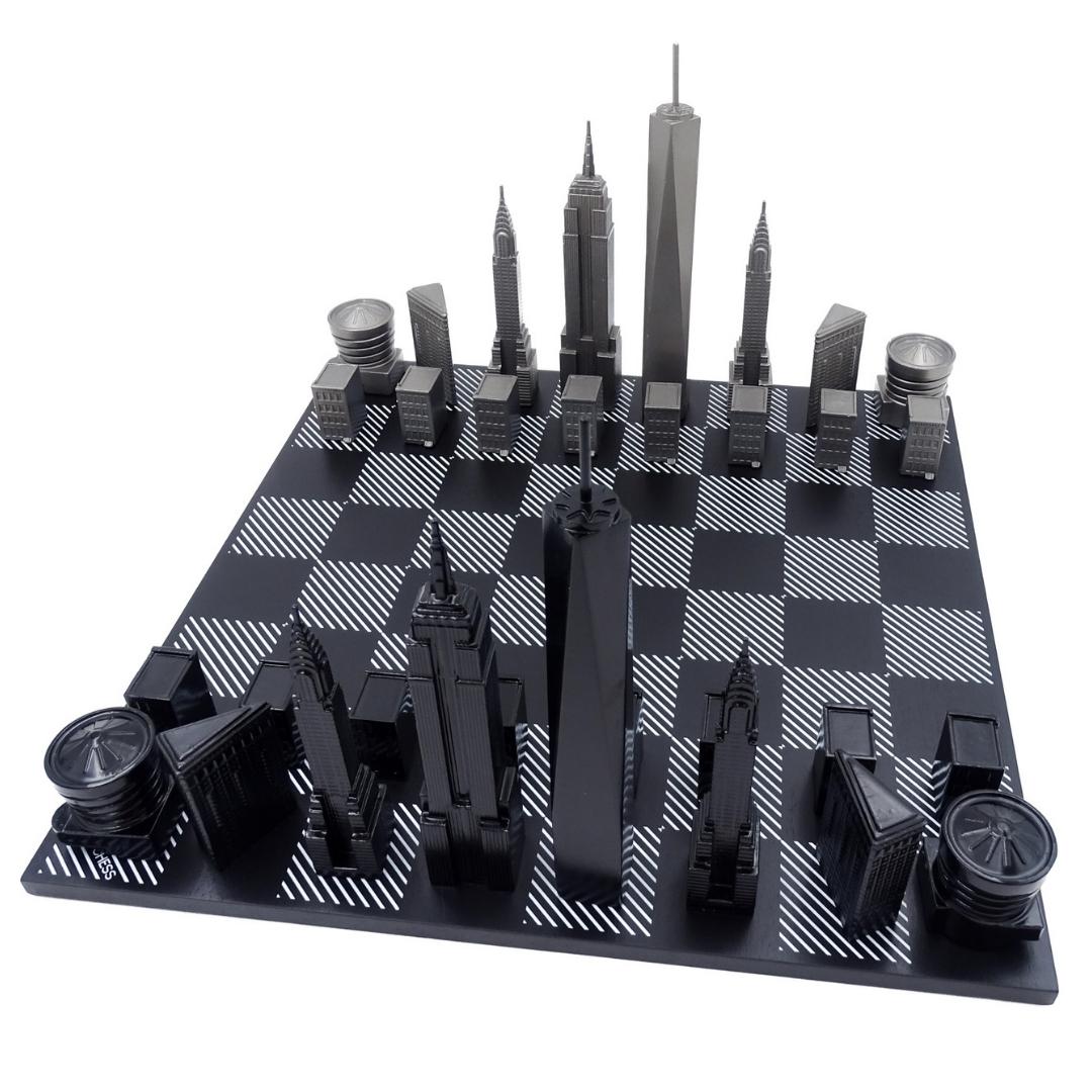 Designskak Skyline New York i rustfrit stål – NY