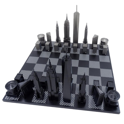 Designskak Skyline New York i rustfrit stål – NY