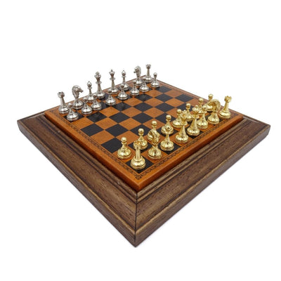 Eksklusivt magnetisk skakspil i metal Italfama 18x18 cm – N300