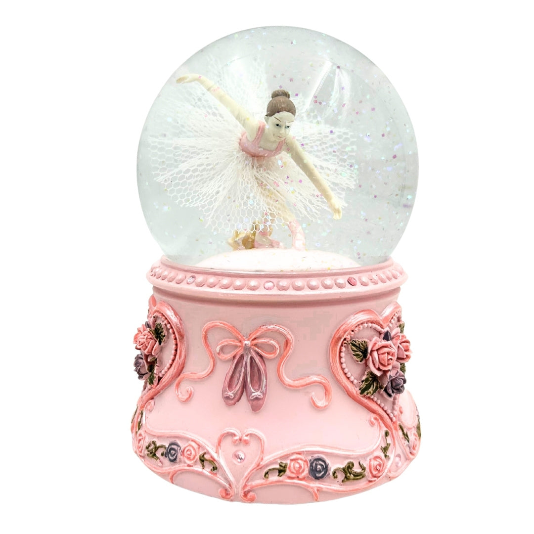 Spilledåse med dansende ballerina i glaskugle 15cm – MG-963