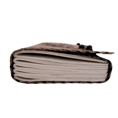 Retro lædernotesbog 200 sider Sol og måne 200 sider - AH05